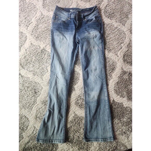 Wallflower The Luscious Womens Jeans Curvy Fit Size 5 Reg Embroidered - Picture 1 of 8